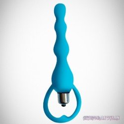Blue Silicone Anal Vibrator AD-029