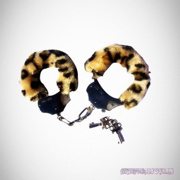 Fetish Fantasy Furry Cuffs in Leopard BDSM-005