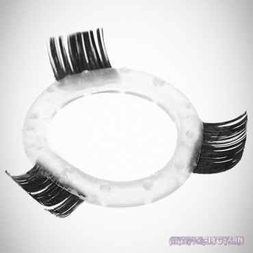 Transparent Hair Finger Fun Function Cock Ring CR-009