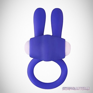Kingfansion Mini Vibrating Rabbit Cock Ring (Blue) CR-017
