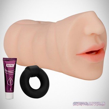 ORAL SILICONE PORTABLE MALE MASTURBATOR MMT-022