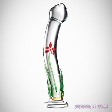 Flower Crystal Glass Dildo Sex Toy GD-004