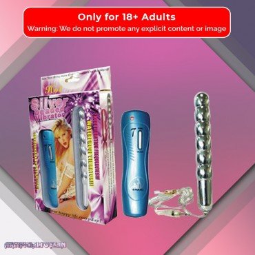 Silver Beaded Anal Vibrator AD-012