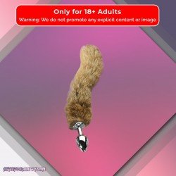 Fox Tail Brown Plated Metal Anal Plugs AD-020