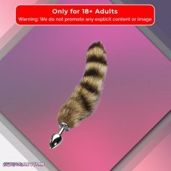 Fox Tail Brown Plated Metal Anal Plugs AD-020