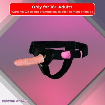LeLuv 6.5 Male Hollow Vibrating Strap On SO-010