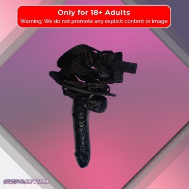 Strap On Dildo Harness with Big Black Dildo Vibrator SO-027