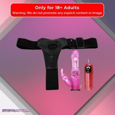 Baile Ultra Harness 7-inch Strap-on with Multi-speed Vibrations SO-033