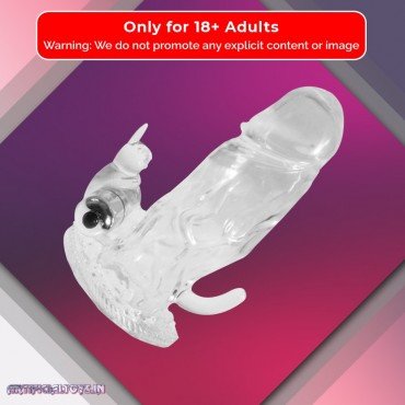Triple Pleasure Vibrating Rabbit Penis Sleeve PES-028