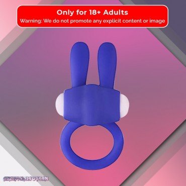 Kingfansion Mini Vibrating Rabbit Cock Ring (Blue) CR-017