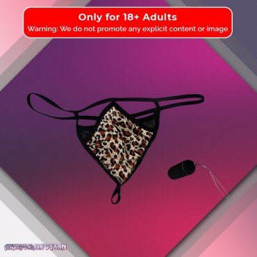 Leopard Grain Underwear Remote control vibrating t-back VP-002