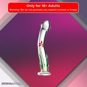 Flower Crystal Glass Dildo Sex Toy GD-004