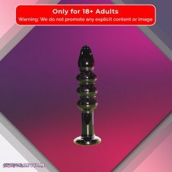 Black Beaded Glass Dildo Sex Toy GD-005