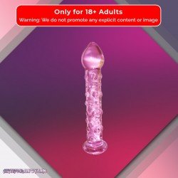 Dotted Purple Glass Dildo GD-006