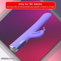 Black T- Transfer Beads Stick Rabbit Vibrator RV-021